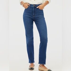 J. CREW Essential Straight Jeans In All-day Stretch Blue Women's Size 25 Classic